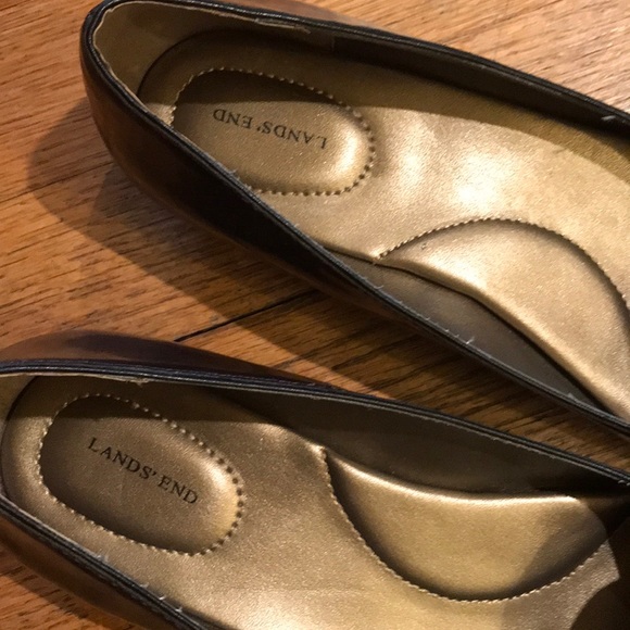 Lands End brown patent flats - Picture 3 of 5